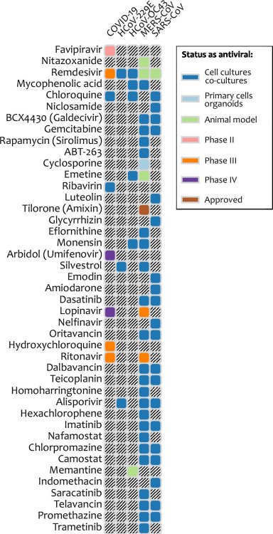 Antivirais j existentes podero ser usados contra covid-19